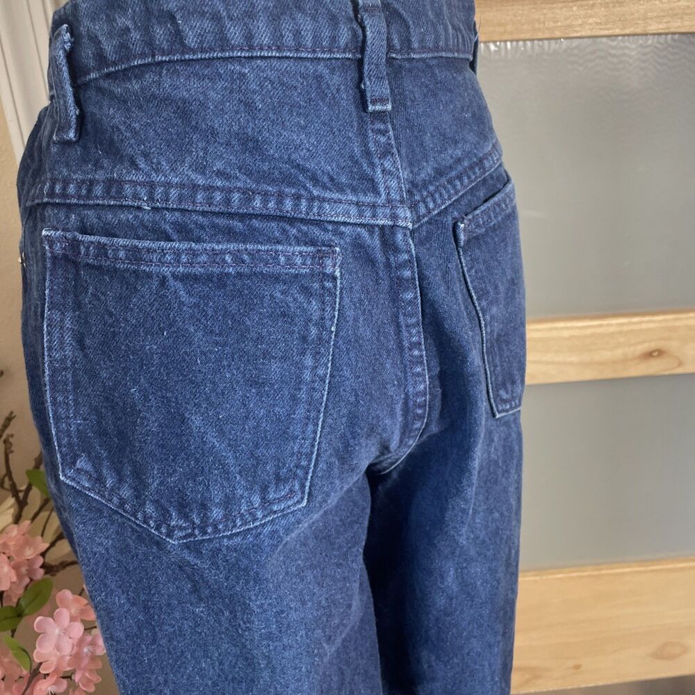 Vintage Sasson High Rise Mom Jeans Dark Wash 11/12 90s Y2K Straight Leg Denim - Picture 8 of 11